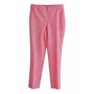 Talbots Chatham Ankle Pants 16P NWT Red White Geo Stretch MSRP $99